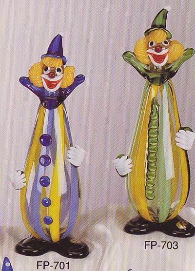 Murano Art Glass Clowns from MuranoClowns.us